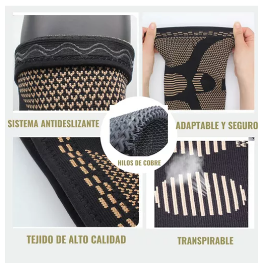 Rodillera Cooper Antideslizante Gel y Varillas