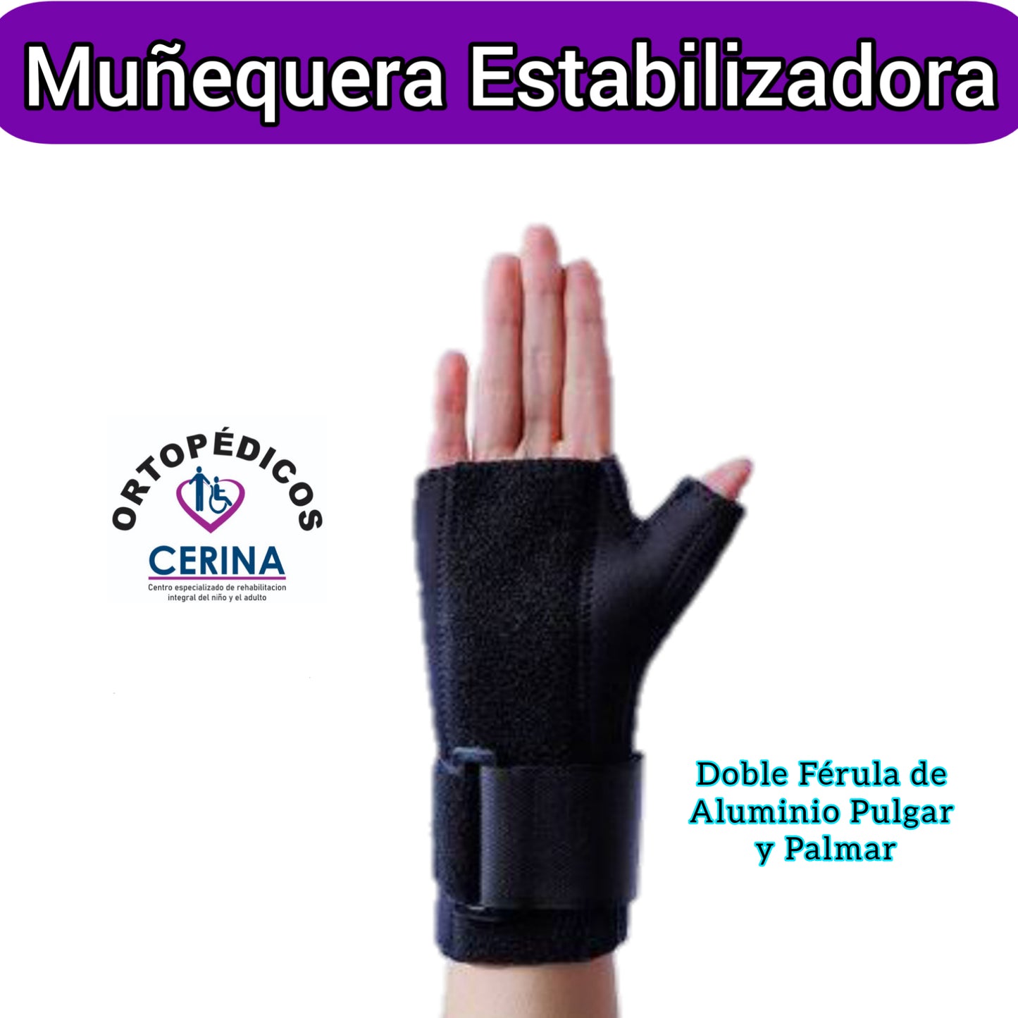 Muñequera Estabilizadora Doble Férula Pulgar y Muñeca