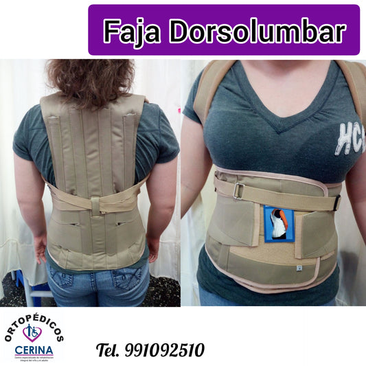 Faja Semirígida Dorsolumbar con Varillas de Aluminio