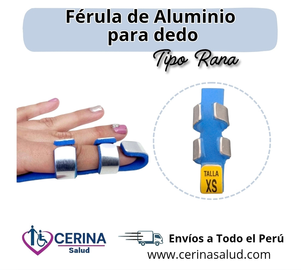 Férula para Dedo de Aluminio Tipo Rana