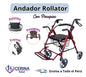 Andador con Asiento/ Canastilla/ Posapie