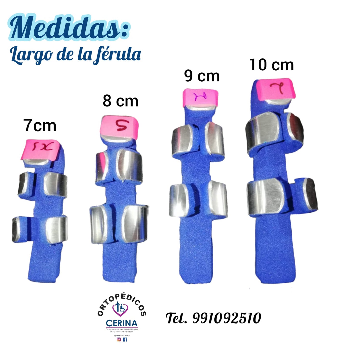 Férula para Dedo de Aluminio Tipo Rana