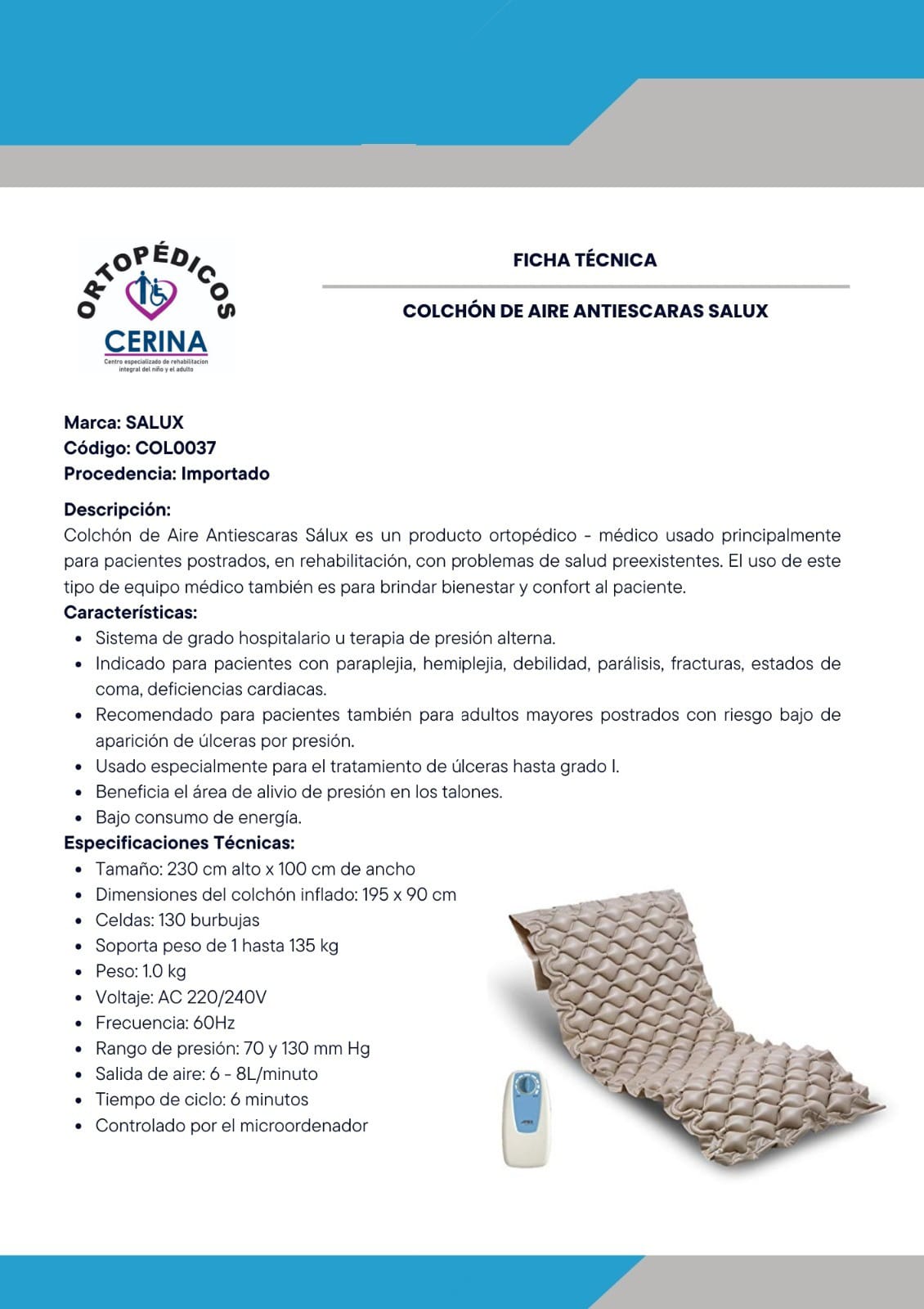 Colchón de Aire Antiescaras