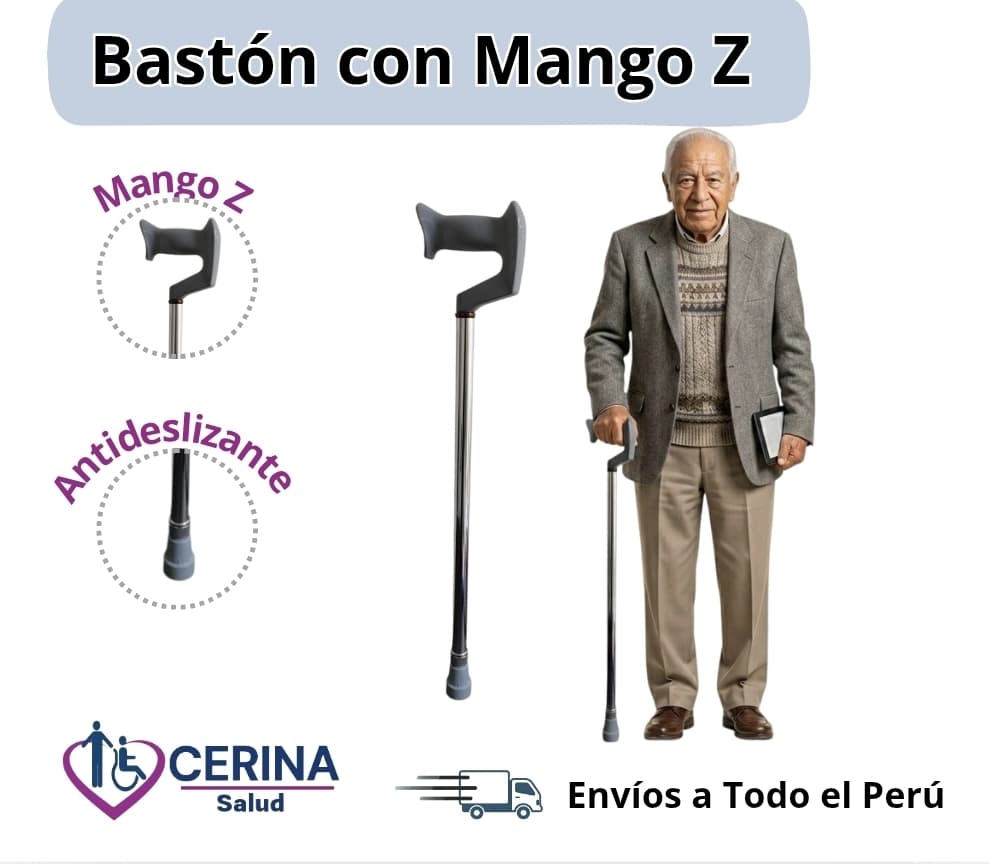 Bastón Aluminio de 1 Punta Mango Z