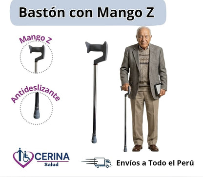 Bastón Aluminio de 1 Punta Mango Z