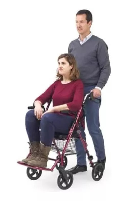 Andador con Asiento/ Canastilla/ Posapie