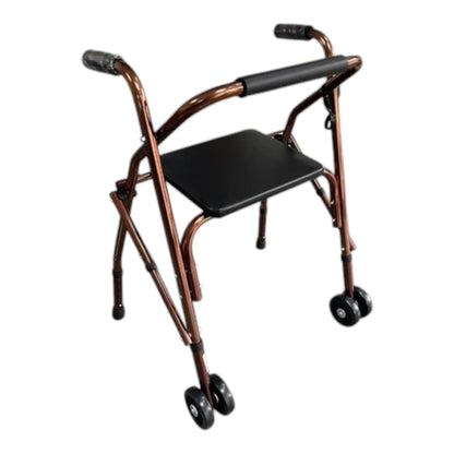 Andador de Aluminio Con Asiento Color Marrón