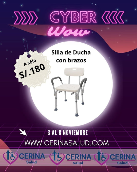 Silla de Ducha c/ Brazo Movible