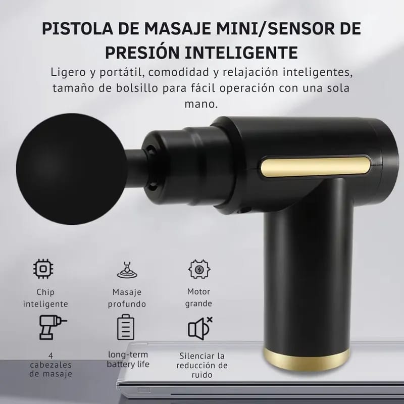 Pistola Masajeadora Inalámbrica con 6 velocidades/ Massage Gun
