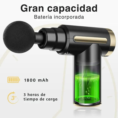 Pistola Masajeadora Inalámbrica con 6 velocidades/ Massage Gun