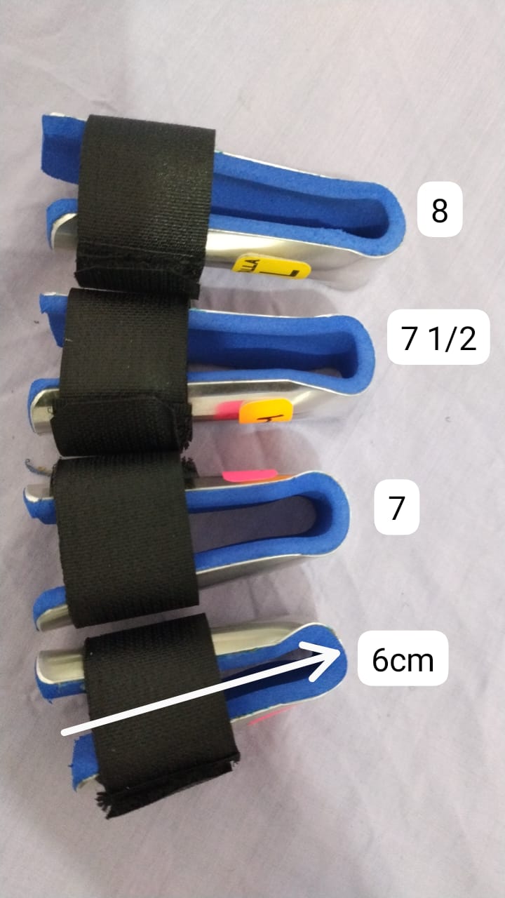 Férula para Dedo de Aluminio Tipo Pinza
