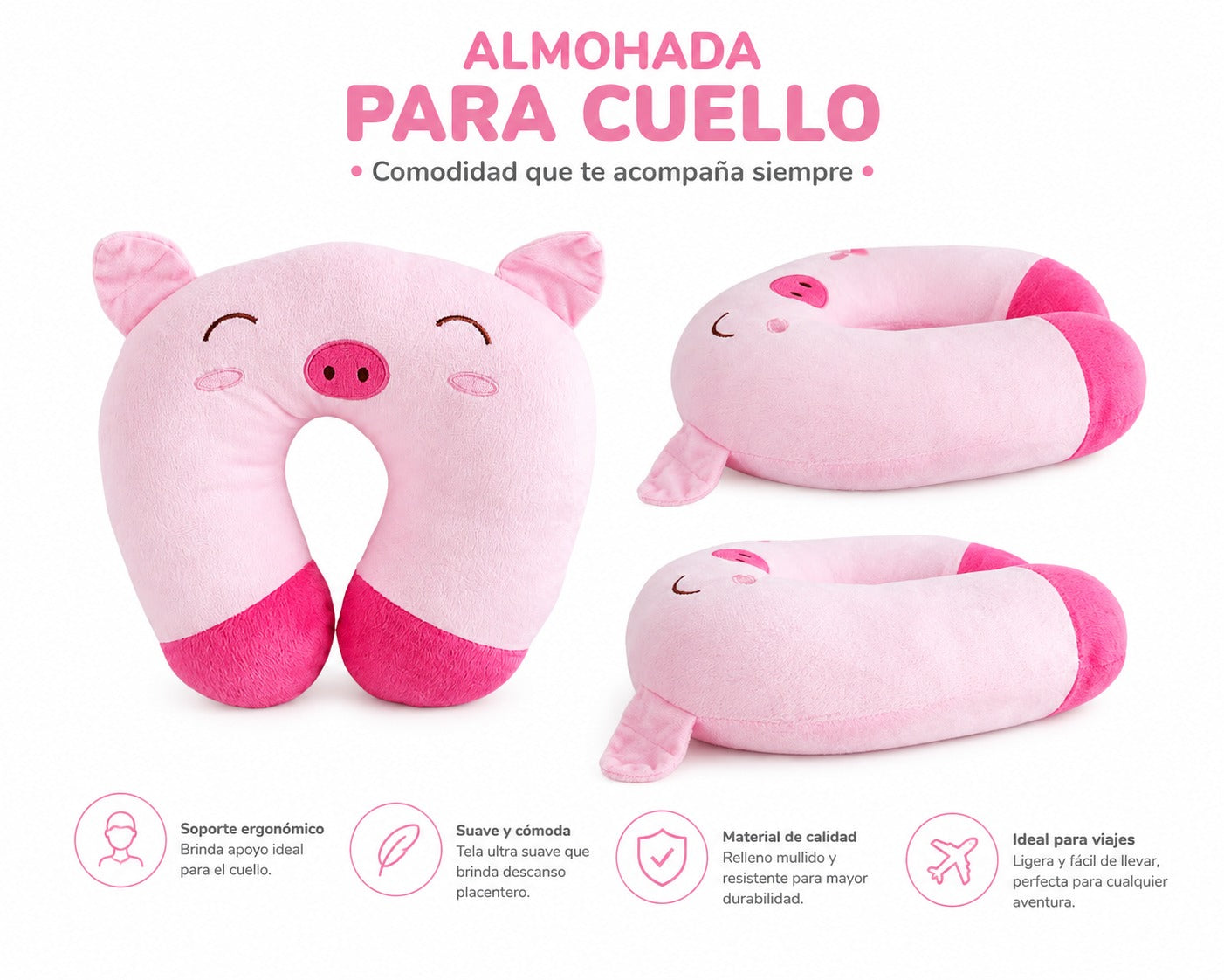 Cojin para Cuello Almohada Viaje Cuellera Kawai