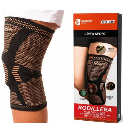 Rodillera Cooper Antideslizante Gel y Varillas