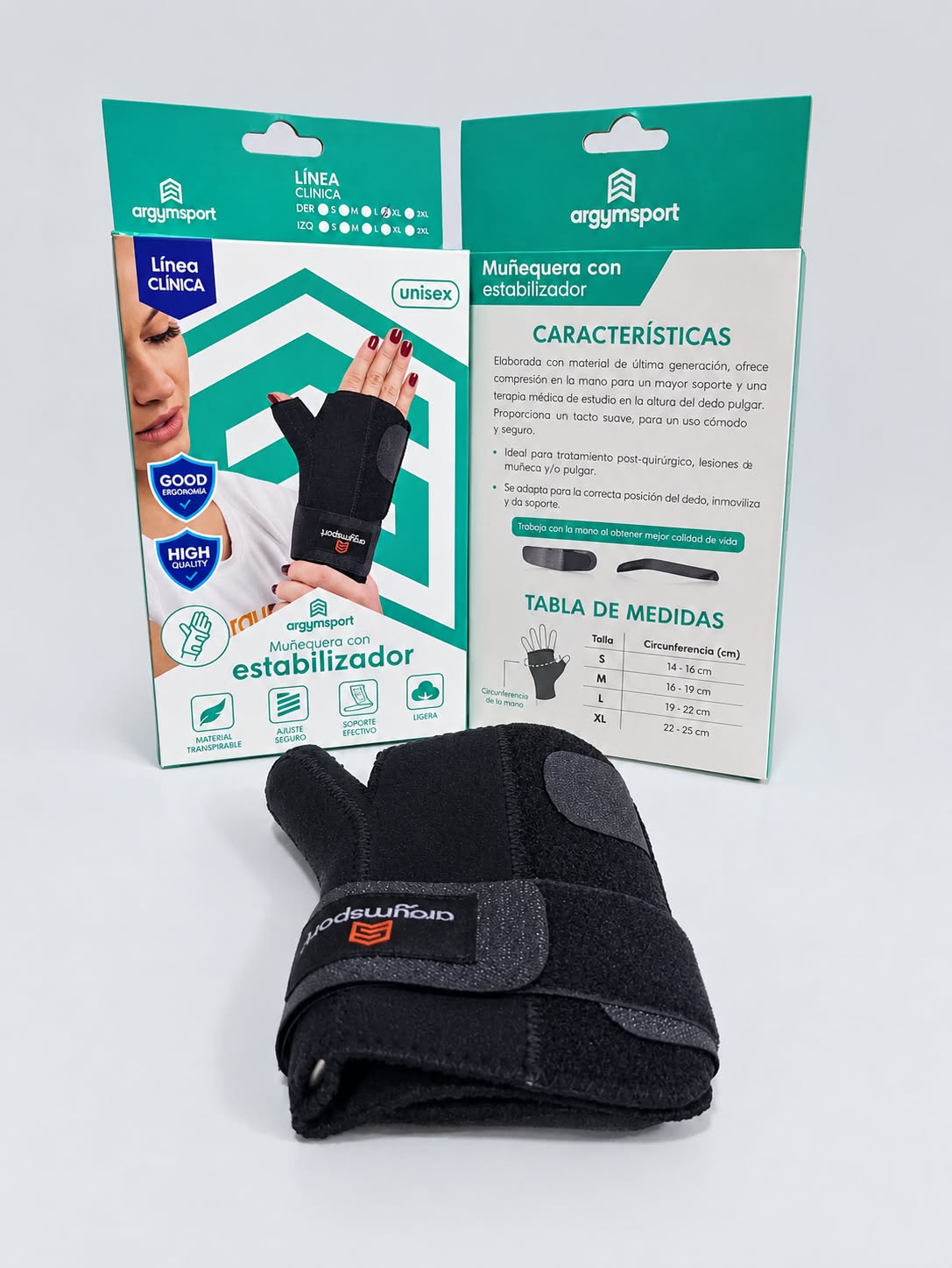 Muñequera Estabilizadora Doble Férula Pulgar y Muñeca