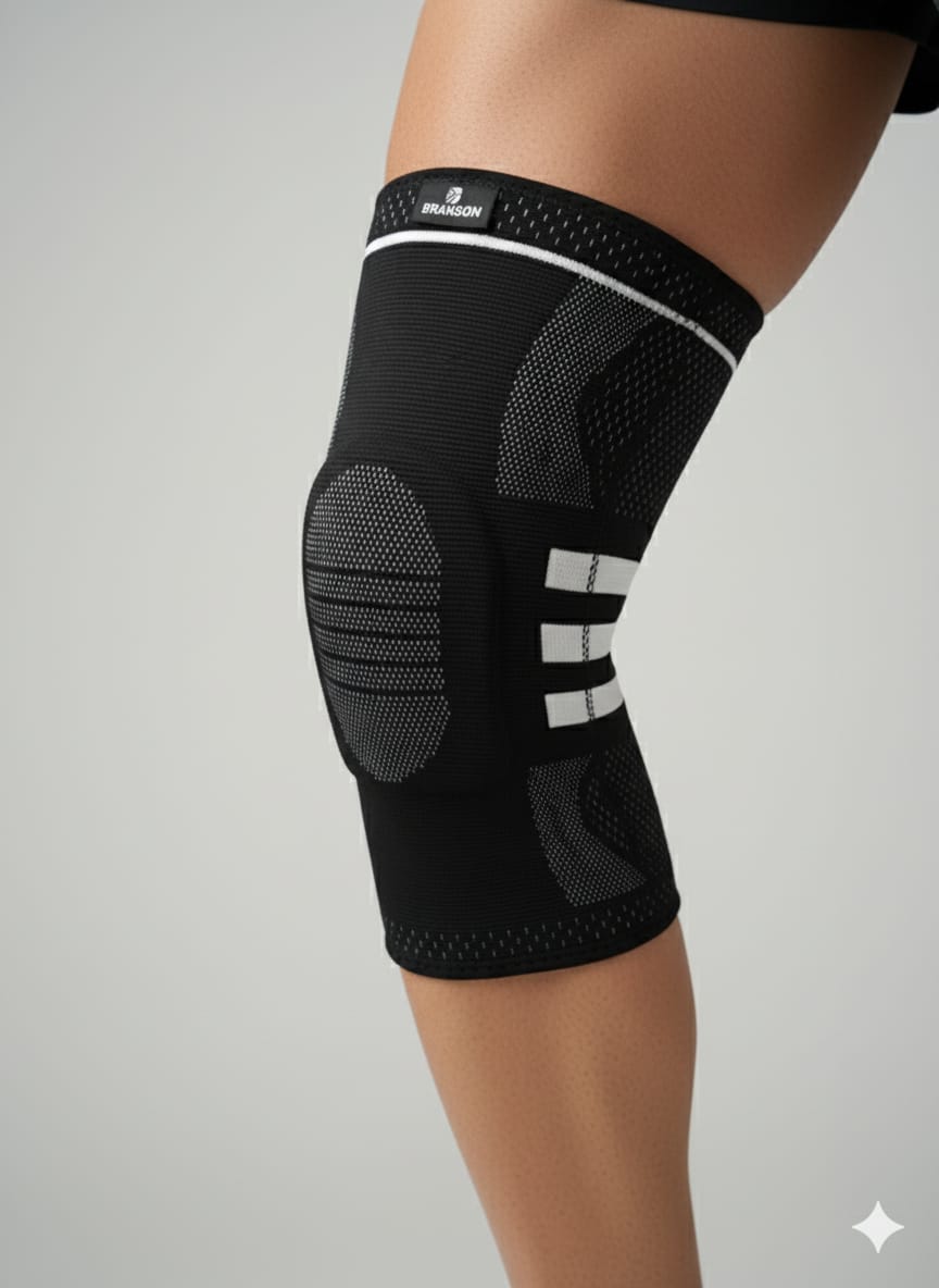 Rodillera Elástica con Gel y Varillas Laterales