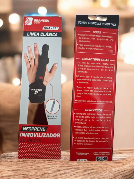 Inmovilizador de dedos con Férula de Aluminio