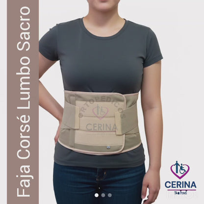 Faja Semirígida Lumbo Sacra Con Varillas de Aluminio