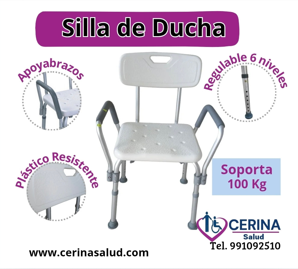 Silla de Ducha c/ Brazo Movible