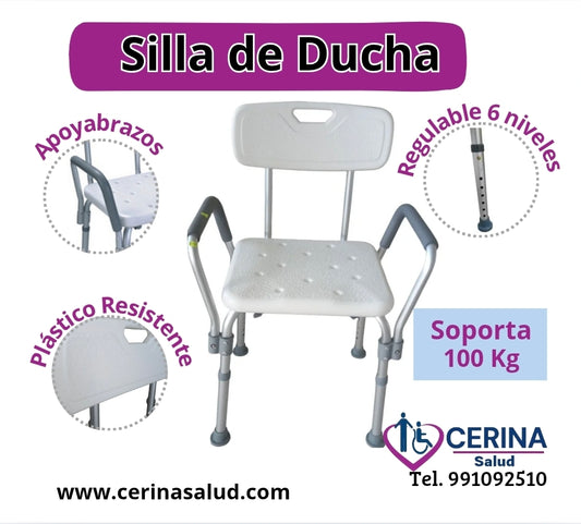 Silla de Ducha c/ Brazo Movible