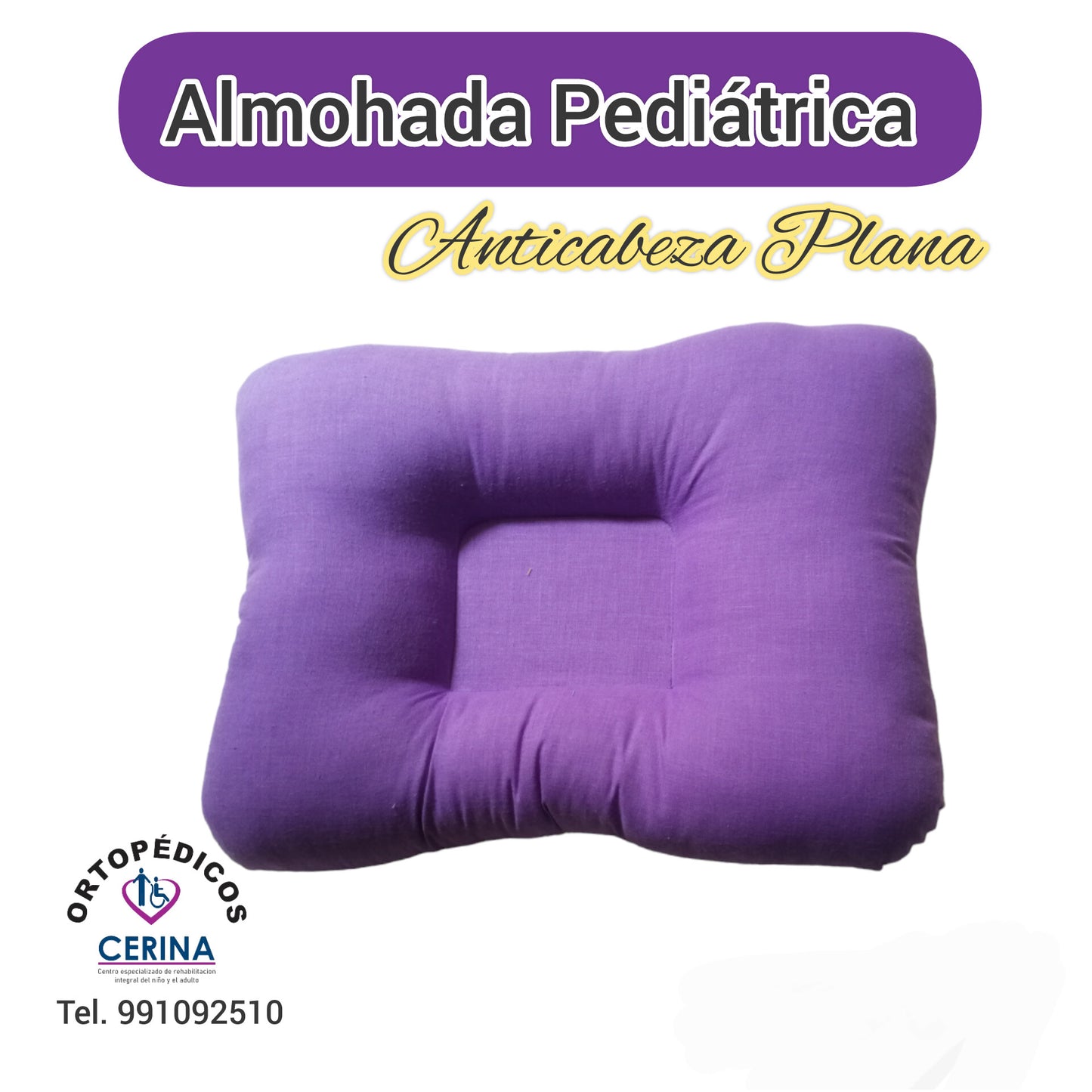 Almohada Pediátrica para Cabeza Plana